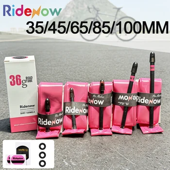 RideNow Bike TPU Camera d'aria 700C 700x18 23 25 28 32 Ultraleggero 36g Bici da strada Fotocamera Lunghezza valvola 35/45/65/85/100MM