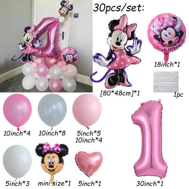 Minnie Mouse rot, Folien Ballon 45 cm, Disney Minnie Maus, Party  Geburtstag