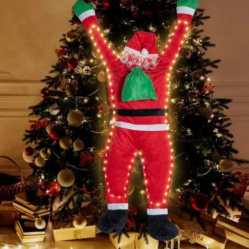 Christmas Santa Claus Lighted Hanging Decoration
