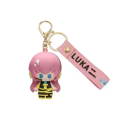 Deluxe Anime Character Rubber Keyring and Phone Pendant Keychain (Megurine Luka)