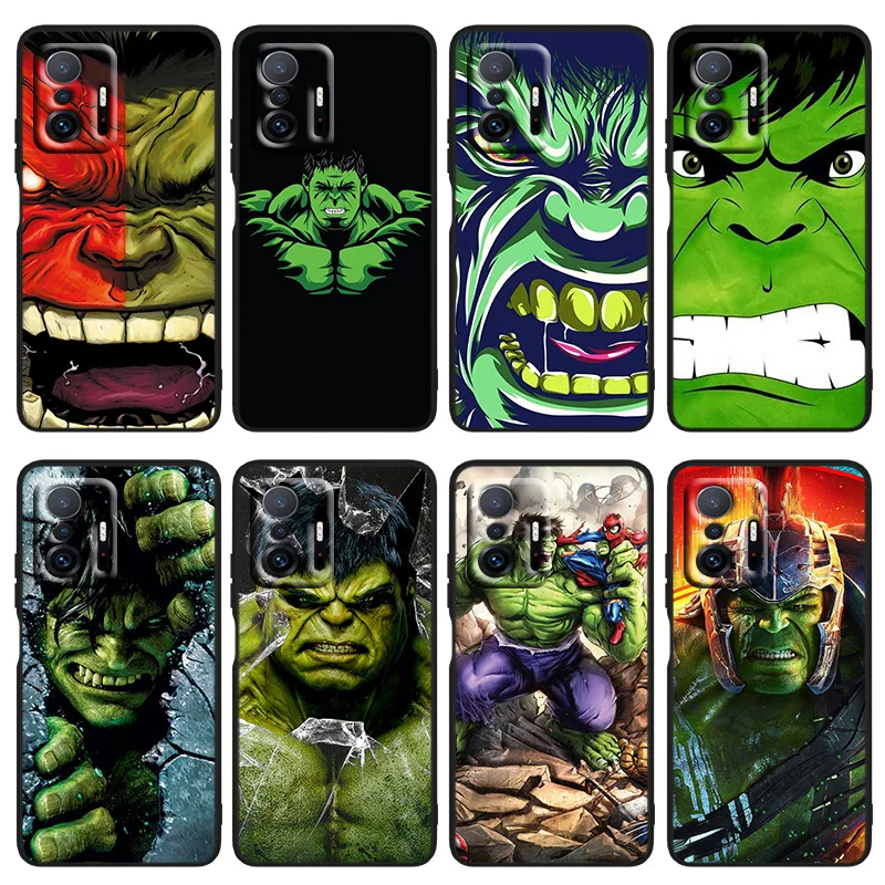 Marvel Hulk Per Xiaomi Mi 13 12 12X 12S 11T 11I 11X 11 Hypercharge Pro Ultra Lite Custodia Per Telefono In Silicone Nero