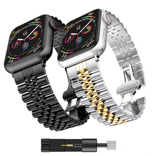 Metal strap for Apple watch 7 6 5 4 SE band 40mm 44mm Metal replacement strap for iwatch 3 42mm 38mm Metal stainless steel strap