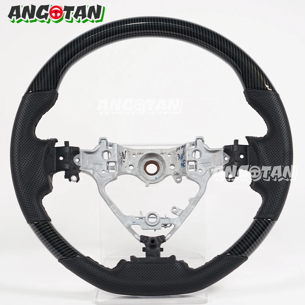 

Hydrp Dip Wooden Carbon Fiber Leather Car Piano Steering Wheel Fit For 13+ VENZA 13-17 CAMRY TOYOTA Highlander Harrier 3 SPOKE