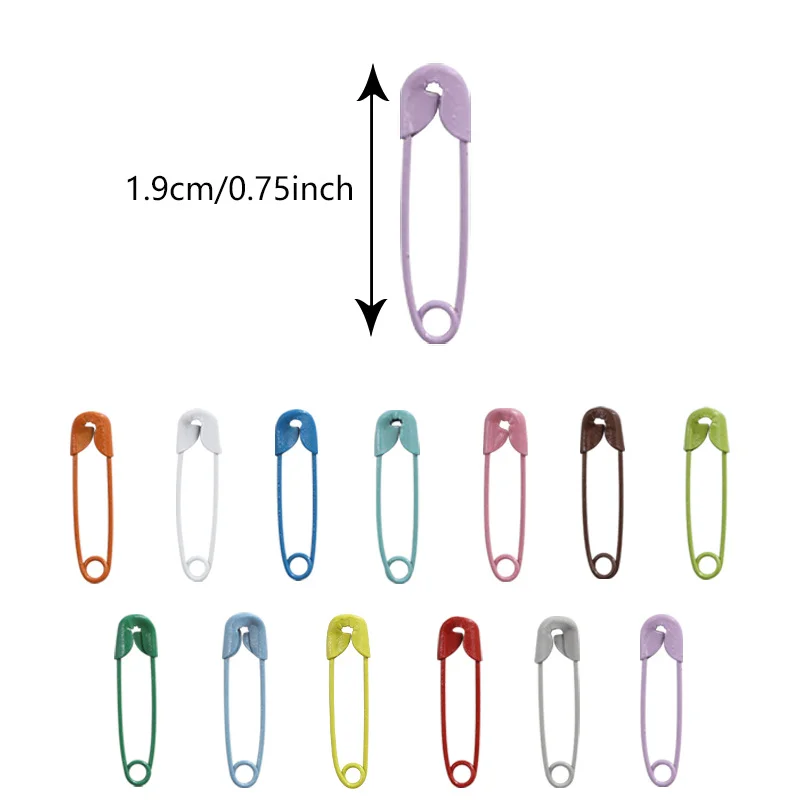 120/240pcs 안전 핀 19mm 휴대용 의류 장식 핀 DIY 바느질 핀 의류 액세서리