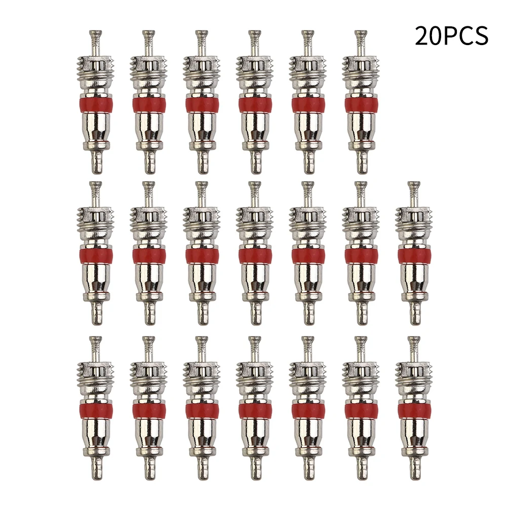

Insert Tyre Valve Core 20pcs Accessories For Car Bike Motorcycle Wheel Parts With Remover Tool Durable Practical