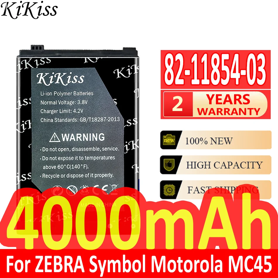 

4000mAh KiKiss Powerful Battery 82-11854-03 (MC45) For ZEBRA Symbol Motorola MC45 For Symbol ES400 Mobile Phone Bateria