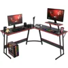 L Shaped Desk Corner Gaming Desk Computer Desk with Large Desktop Studying and Working  for Home and Work Place 1