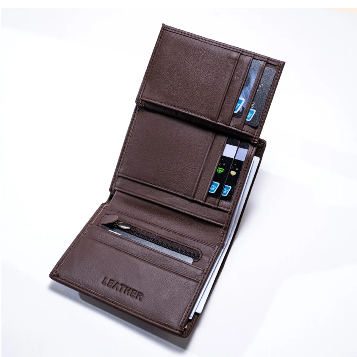 Luxurious Genuine Cowhide Leather RFID Slim Men's Wallet for Office & Casual Outings