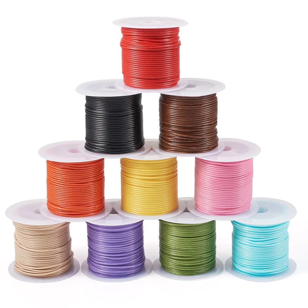 

10 Rolls 1mm Braided Waxed Polyester Cords Beading Ropes Stitching Thread for Jewelry Making DIY Friendship Bracelets Necklace