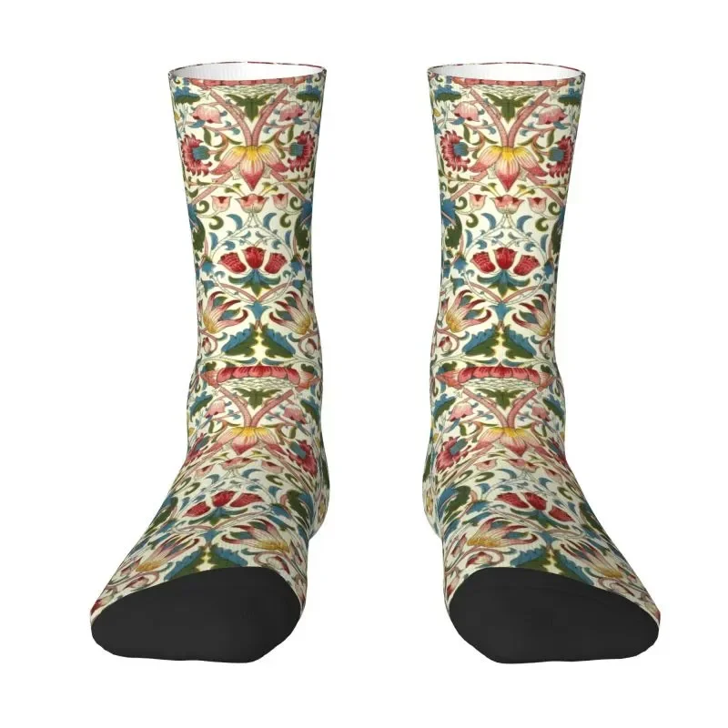 

William Morris Dress Socks for Men Women Warm Funny Novelty Floral Textile Pattern Crew Socks