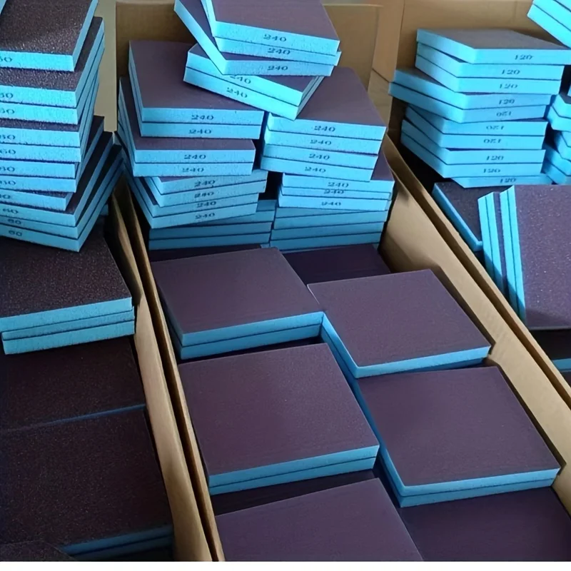 6-stufiger doppelseitiger Schleifschwamm, waschbar & wiederverwendbar, Nass/Trocken für Holz/Metall/Kunststoff/Möbel, Feinschleifen