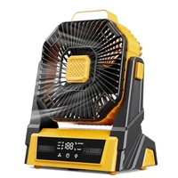 Portable Camping Fan with Lights 20000mAh Rechargeable Battery Operated 3 Speeds Outdoor Tent Fan – Powerful Airflow and LED 1