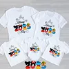 2025 Disney Trip Mickey Minnie Mouse Family Matching Shirts Cotton Dad Mom Bro Sis Kids T Shirt Baby Rompers Matching Clothes 1