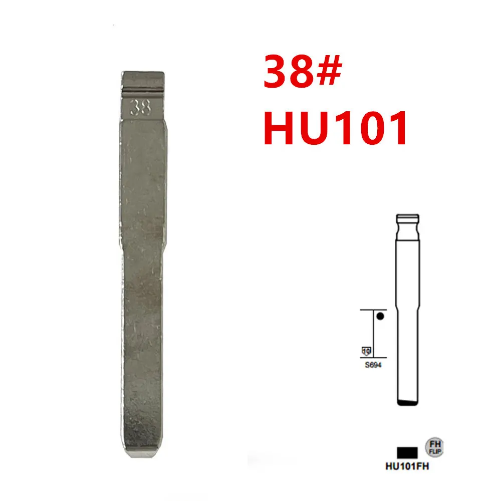Uncut Metal Key Blade 38# HU101 for Ford Focus for KD Keydiy Xhorse VVDI Remotes Universal No.38 Car Remote Key Blanks 10pcs car remote key car key