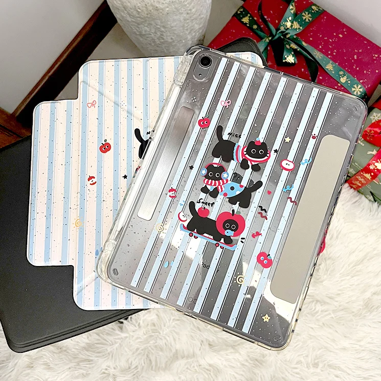 Magnetic Detachable Tablet Case with Apple Pencil Slot and Y-Fold Design