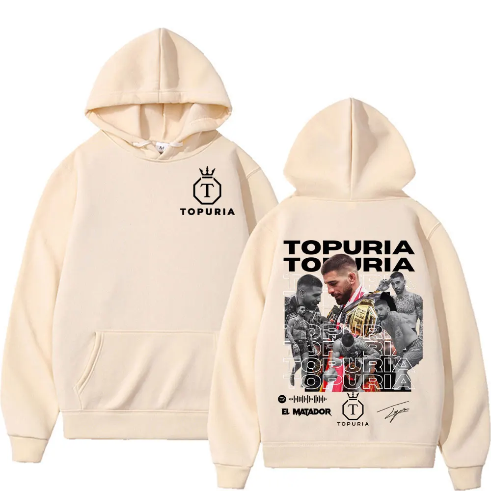 El Matador Ilia Topuria Vintage Grafik Hoodies Herrenbekleidung Mode Gothic Übergroßer Hoodie Lässige Fleece Komfort Sweatshirts – Detail 6