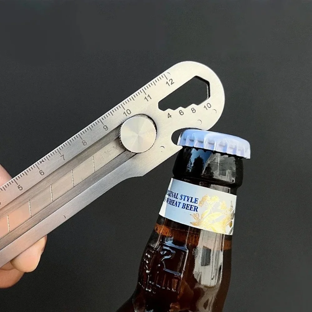 6 in 1 스테인리스 스틸 유틸리티 나이프 다기능 오프너 접이식 박스 커터 휴대용 사무실 가정 택배 개봉 나이프