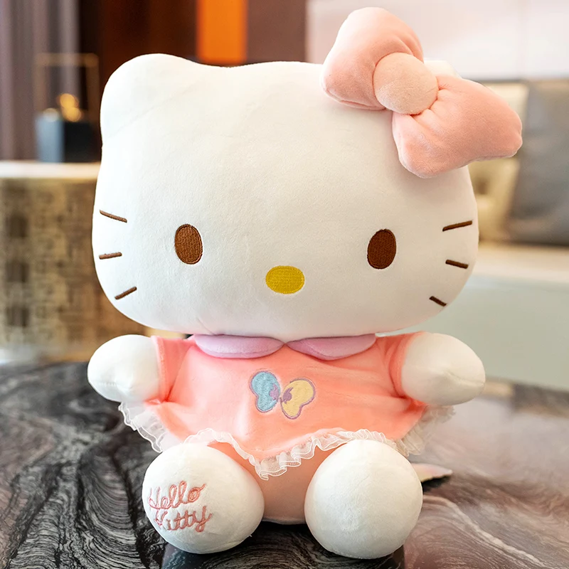산리오 나비 헬로 키티 애니메이션 봉제 인형, 봉제 인형, KT 베개, 소녀용 크리스마스 선물, 카와이 헬로 키티