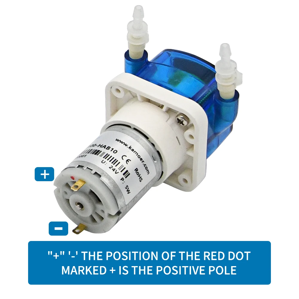 카모어 0-180ml/min KPHM100 연동 펌프 24V DC 모터 무공해 자흡식 펌프 실험실 및 식기세척기용