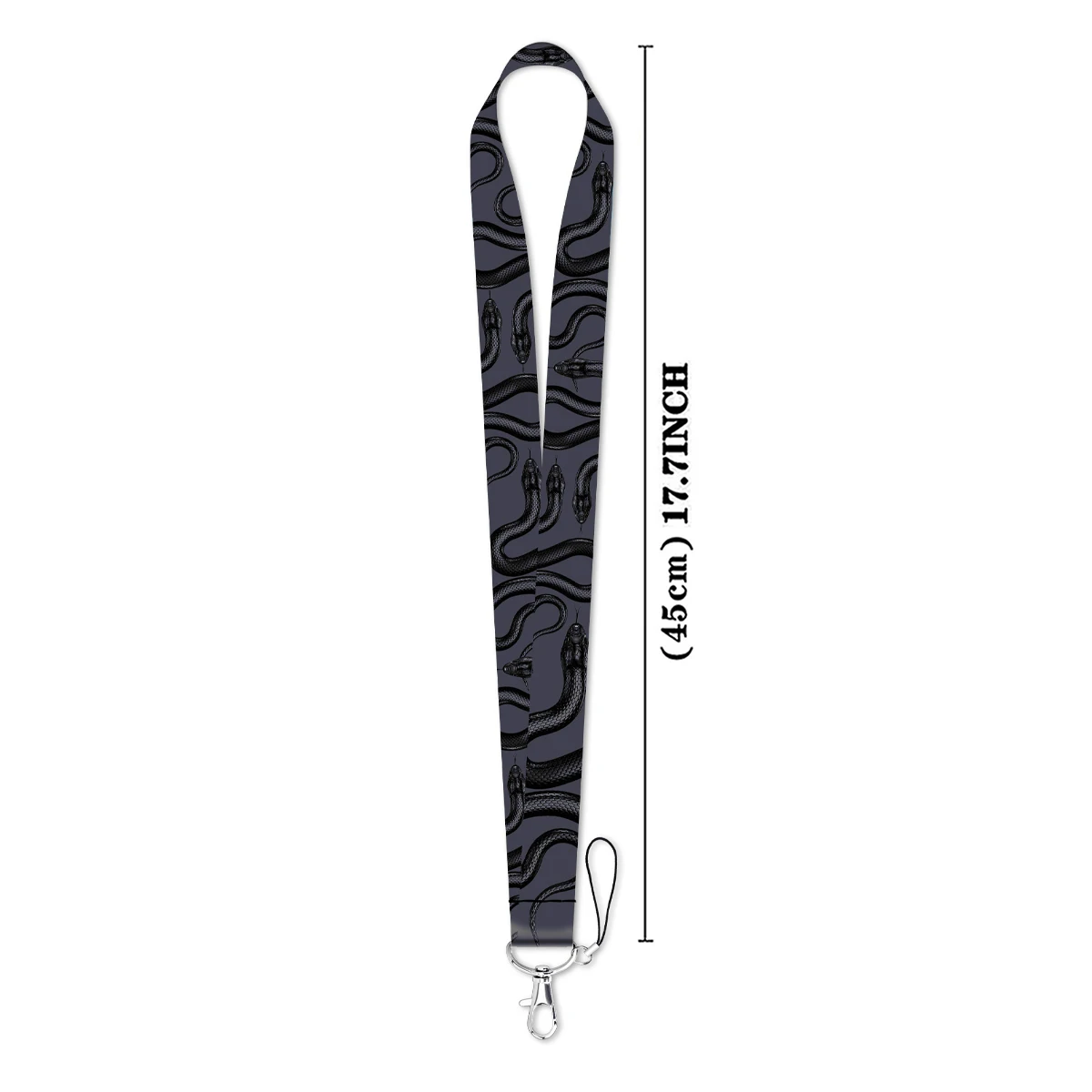 Schwarze Schlange Lanyard Karten halter Hals riemen für Schlüssel ID-Karte Handy gurte hängen Seil Abzeichen halter Zubehör – Detail 2