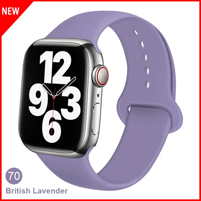 Silicone Strap For Apple Watch Band 42mm 45mm 38mm 44mm 40mm Smartwatch Rubber Sports Watchband Bracelet iWatch series 7 6se 5 4 70