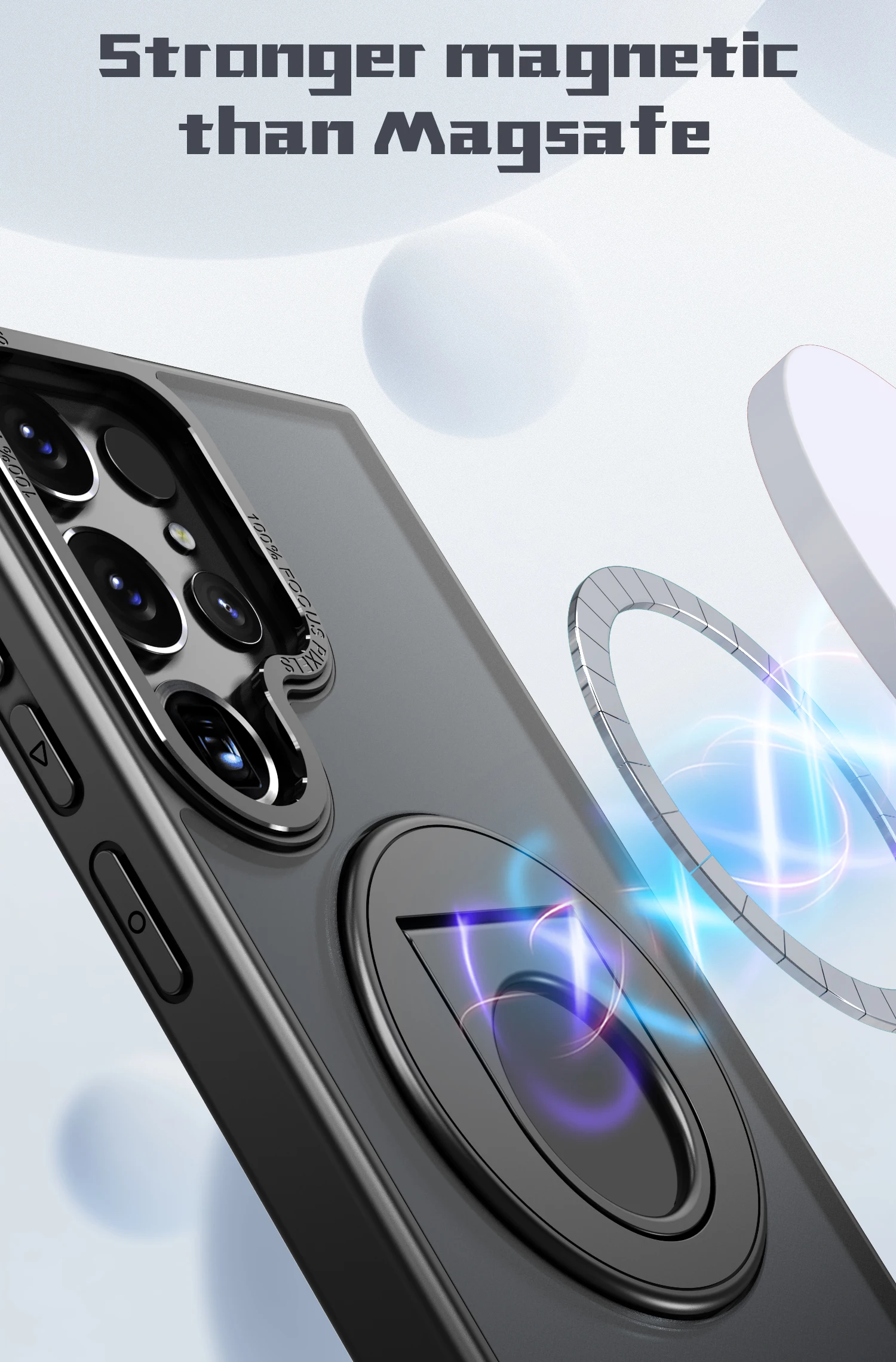 Defender Magnetic Ring Bracket Magsafe Case for Galaxy S23 Ultra S22 Plus S23 FE Shockproof Frosted Wireless Charging Phone Case