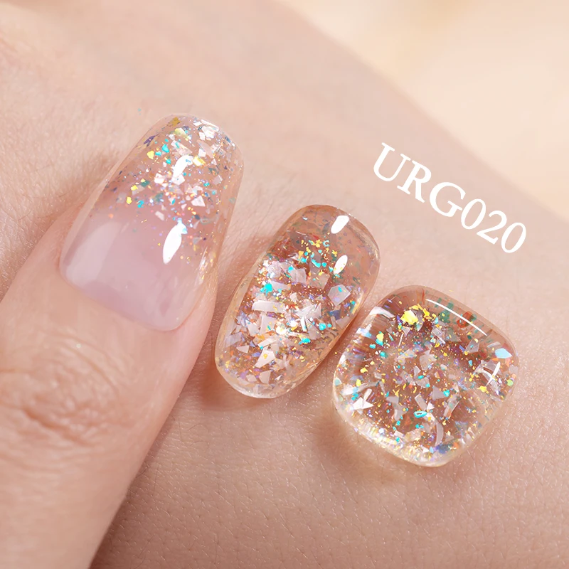 

UR SUGAR 7ml Translucent Flakes Mineral Gel Nail Polish Spring Summer Gel Varnishes Semi-permanent Nail Polish