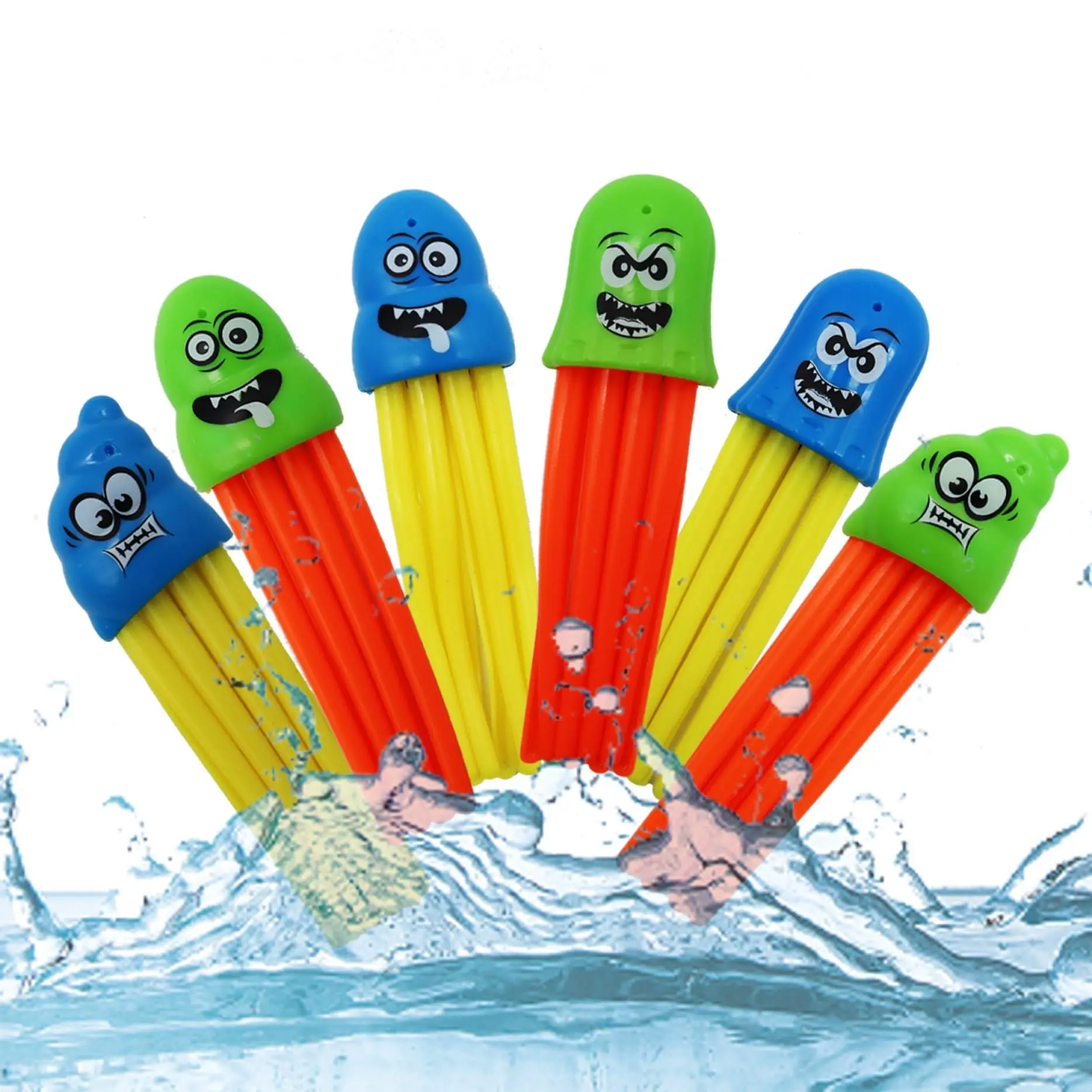 6 Pieces Jellyfish Dive Toys With Cute Expression Bath Toys  Pool Toys Swimming Pool Games for Toddlers Boys Girls Teens Adults 2