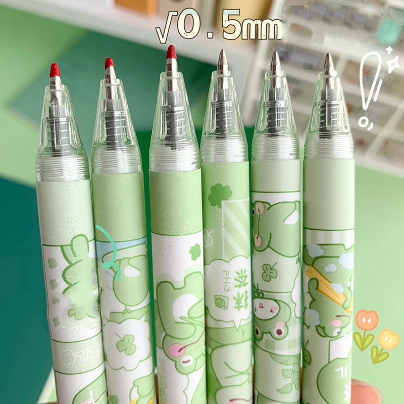 6Pcs Japanese Stationery Cute Pens School Korean Stationery Pen Kawaii Pen  0. Th