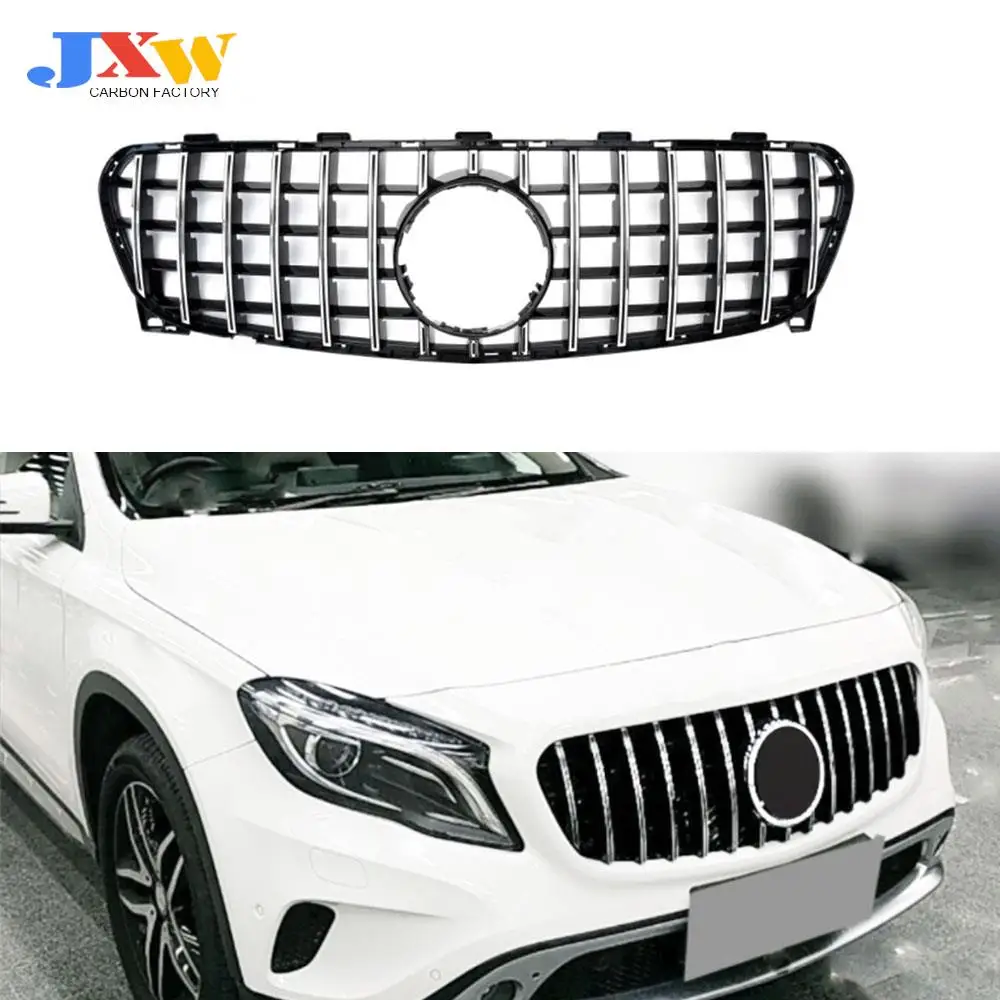 

Бампер Черный Серебристый подходит для Mercedes Benz GLA Class X156 GLA180 GLA200 GLA250 GLA45 2014 - 2016 ABS передняя решетка