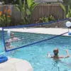 Swimming Pool Volleyball Net Replacement 450x90cm Folding Training Net with Storage Bag for Outdoor Indoor Pool Beach Lawn