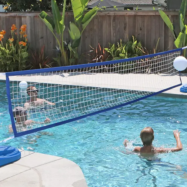 Swimming Pool Volleyball Net Replacement 450x90cm Folding Training Net with Storage Bag for Outdoor Indoor Pool Beach Lawn