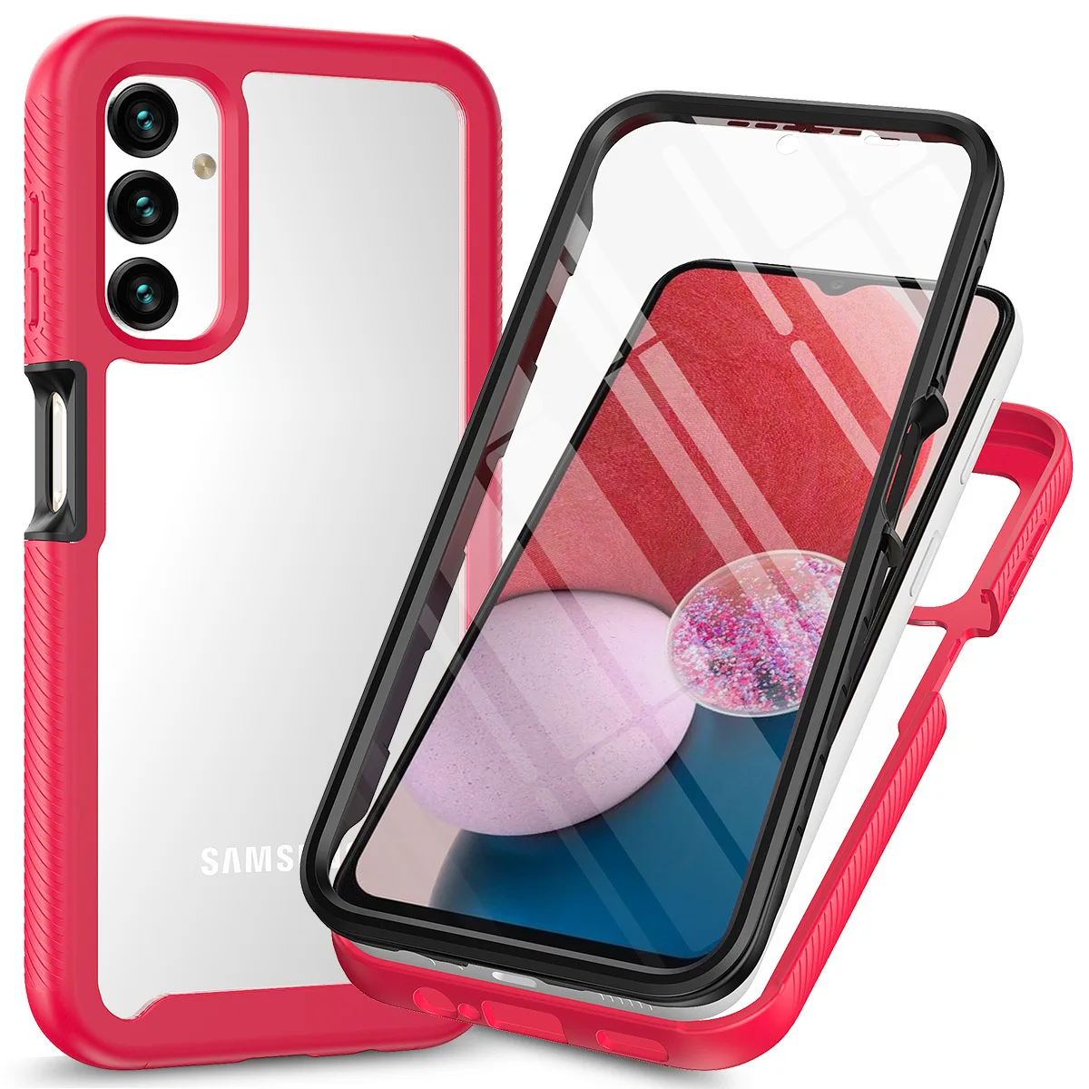Custodia protettiva completa per Samsung Galaxy A55 A35 A25 A15 A14 A13 A54 A34 A24 A33 A53 A52 A42 5G Cover protezione schermo integrata