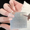 1Pc Lace Bowknot Nail Silicone Relief Mold 3D Nails Embossed Stencils Mold 9.5cm French Bow Pattern Template Epoxy Resin Mold&*& 5