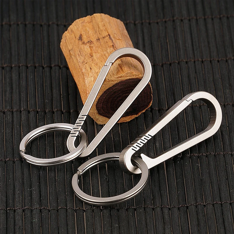 Carabiner Clips Key Chain Clip Keychain Tool Keychain Carabiner Titanium Keychain Titanium Key Chain Titanium Alloy Buckle Keychain Multifunctional Carabiner Clip Quick Hanging Quick Release Hook Keyring Camping Accessories