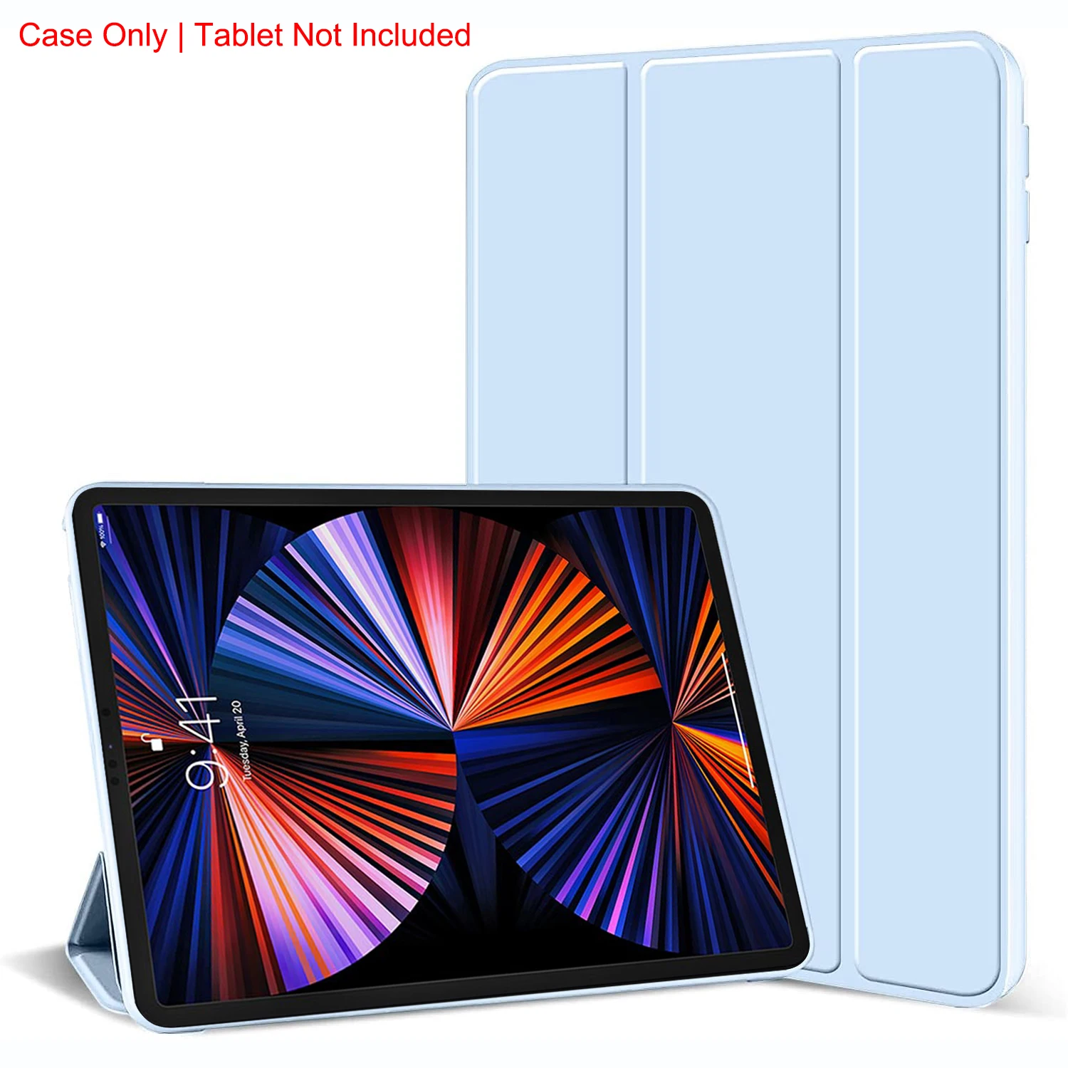 Premium PU Leather Flip Cover with Tri-fold Magnetic Stand