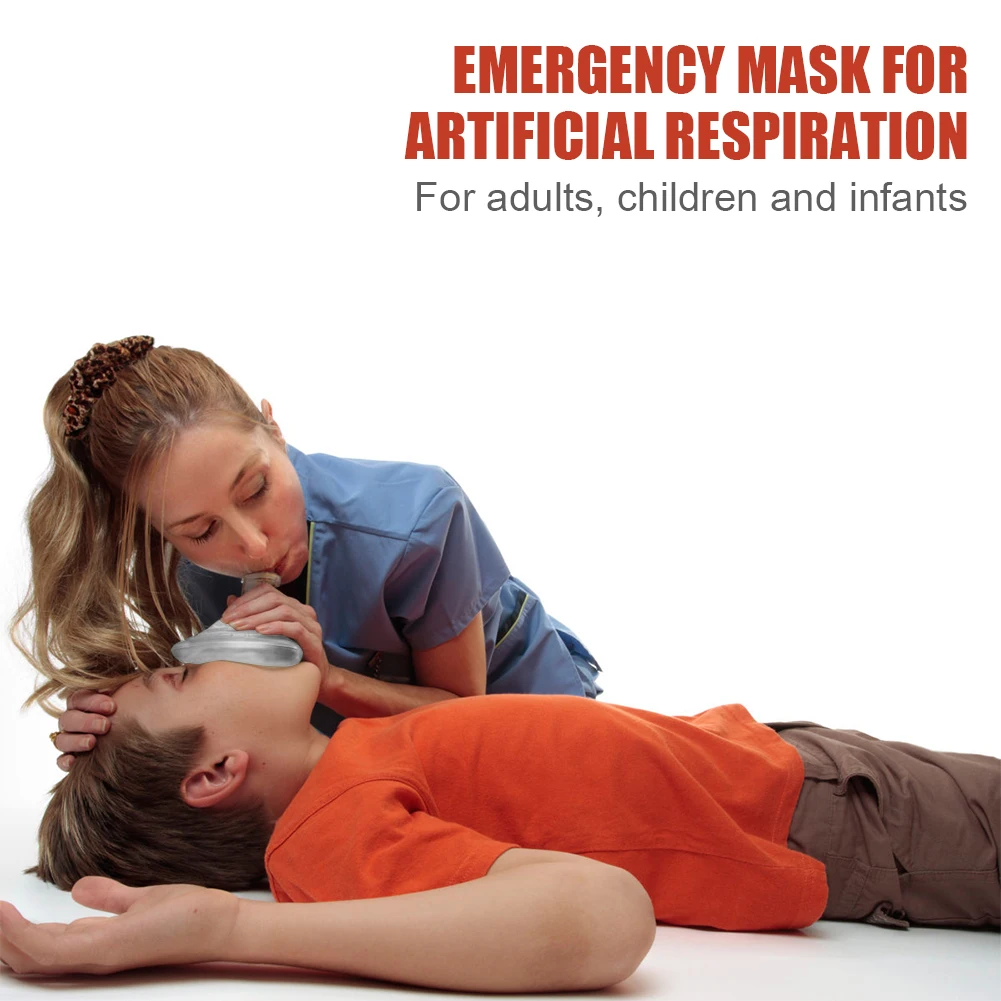 1-10Pcs Professional First Aid CPR Mask Artificial Respiration Mouth Breathing Masks Emergency Rescue Tools with One-Way Valve