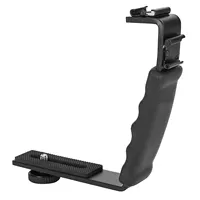 Camera Flash L Bracket  Hot Shoes Holder Mount Adapter Mount DV Microphone LED Light L Flash Bracket Hot Shoe Flash Bracket 3