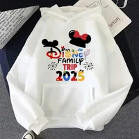 Mickey Mouse Printed Hoodie 90s Y2k Gothic Sweatshirts 2025 Minnie Pullovers Clothing Autumn Women Casual Hoodies Tops