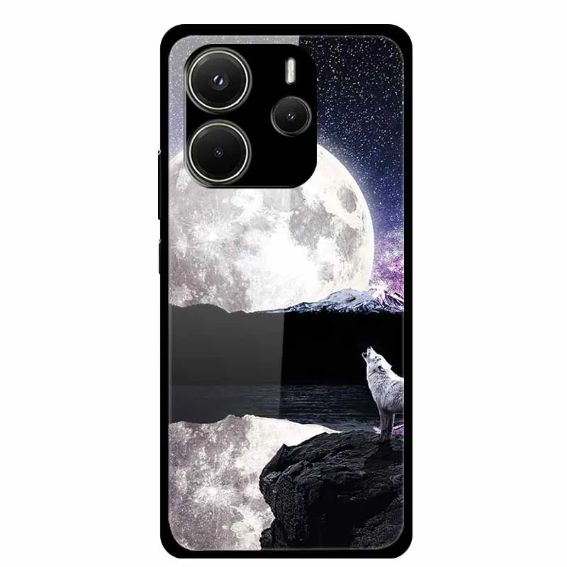 Luxury Tempered Glass Hard Back Phone Case Cover