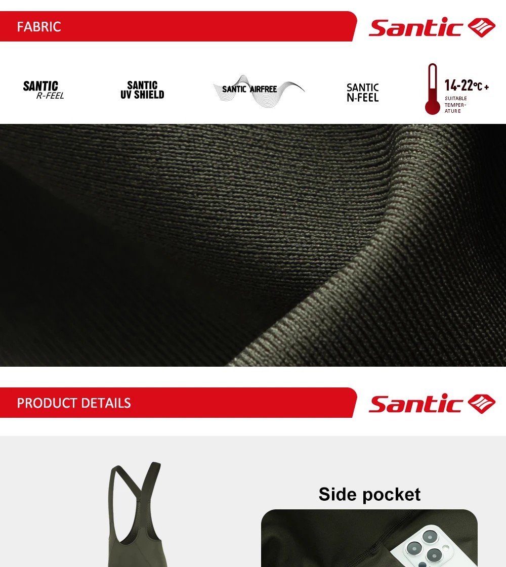 Santic الرجال الدراجات مريلة السراويل 6 ساعات 4D مبطن ربيع الخريف ركوب السراويل سهلة قطع القدم افتتاح برو MTB الطريق سباق السراويل