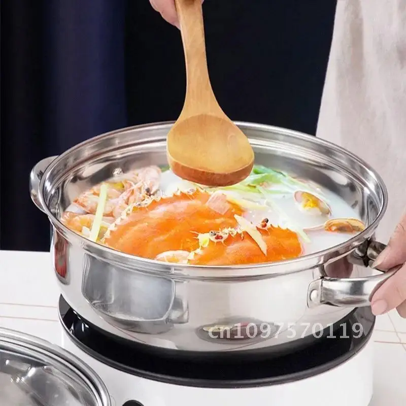 304 Stainless Steel Double Boiler Steam Pot Roll Noodle Rice Soup Cake Cookware Kitchen Tools Steamer Boilers Steamed Pot Buns