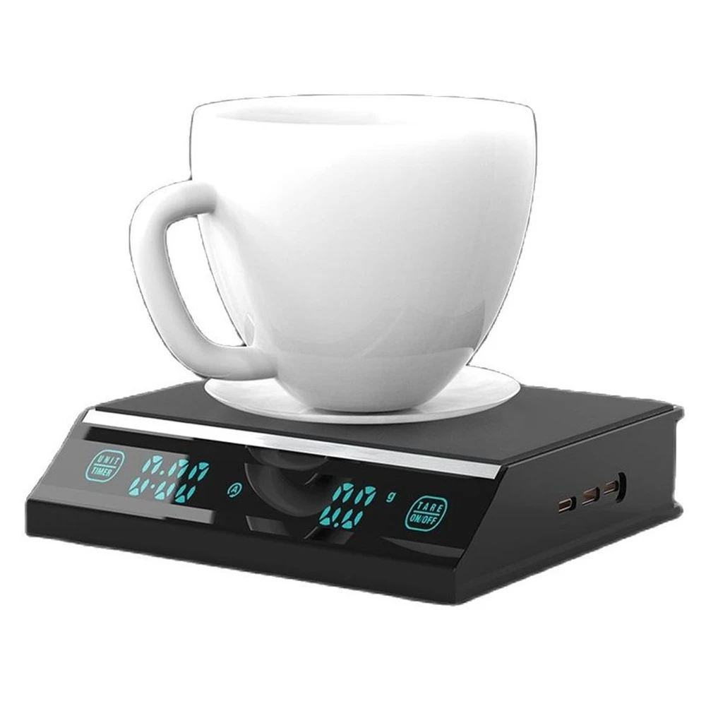 

3KG/0.1g Digital Kitchen Scale Food Coffee Calibration Scale USB Rechargeable Precision Electronic Scale Timer Scale g/lb/oz/ml