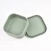 100% Silicone Fresh-Keeping Box With Lid Bento Lunch Box Fruit Salad Fresh-Keeping Bowl Modern Simple Sealed square Storage 6