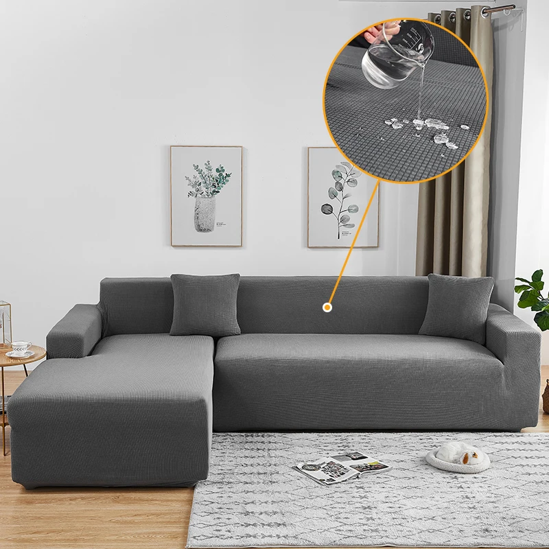 

Elastic Waterproof Sofa Cover Plain Color Stretch Sofa Covers for Living Room Slipcover Couch Cover Furniture Protector