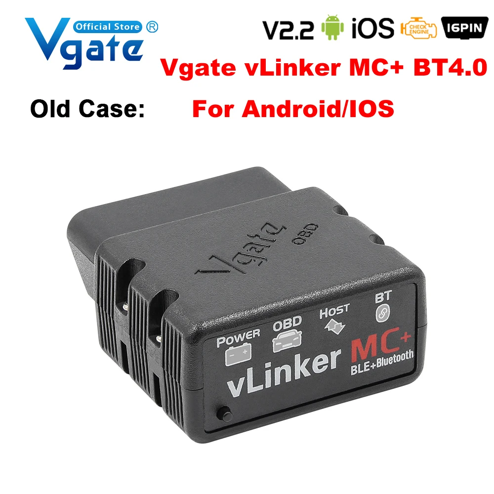 Vgate vLinker MC+ ELM327 V2.2 OBD 2 OBD2 Scanner WIFI BimmerCode FORScan Bluetooth-Compatible for IOS PK OBDLINK ELM 327 V 1 5 small car inspection equipment Code Readers & Scanning Tools