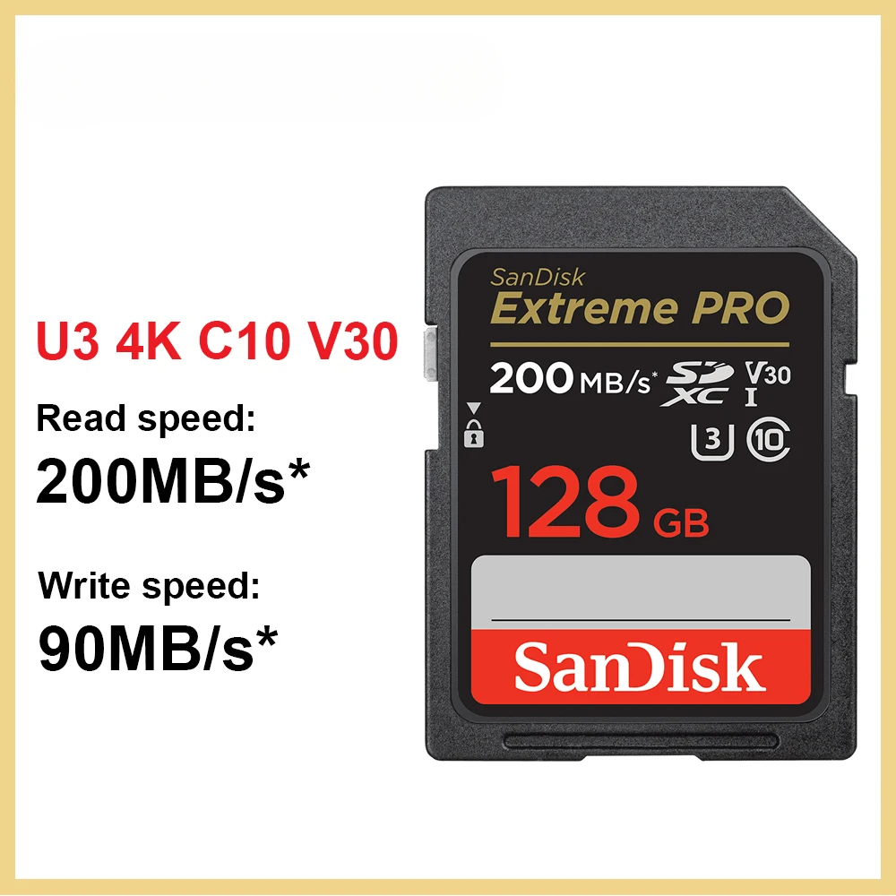 SanDisk ī޶ SD ī SDHC SDXC UHS-I ޸ ī  Sandisk ͽƮ  C10 U3 ī޶ Կ 4K  ÷ ī