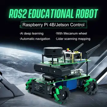 ROSMASTER X3 ROS2 Kit Robot Educativo con Ruote Mecanum e Lidar per Mappatura 3D e Navigazione, Compatibile con Orin SUPER/RaspberryPi