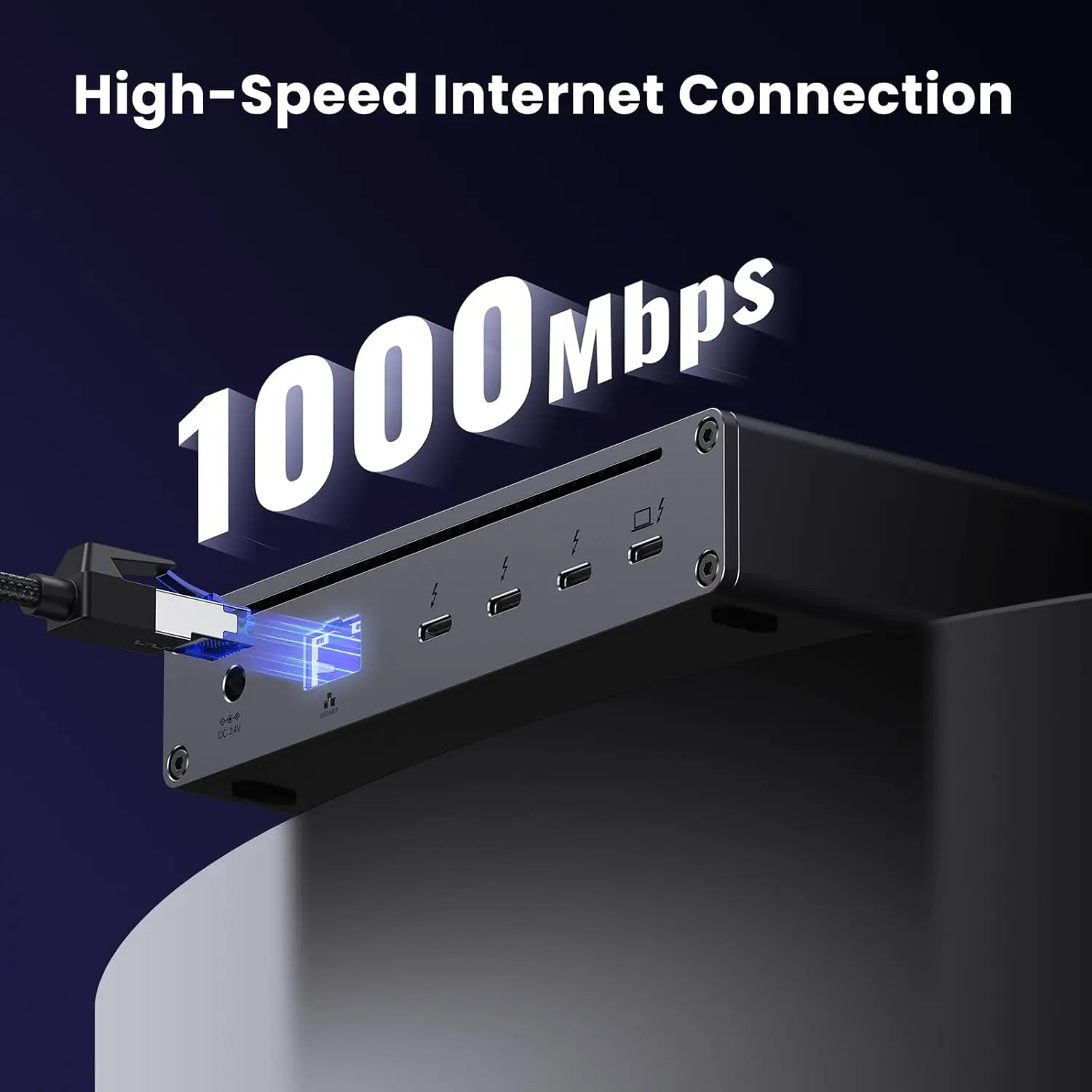유그린 4 도크 8-in-1 40Gbps 허브 3xTB4 듀얼 4K60Hz/싱글 8K 디스플레이 85W 충전 기가비트 이더넷 3xUSB 3.2 포트