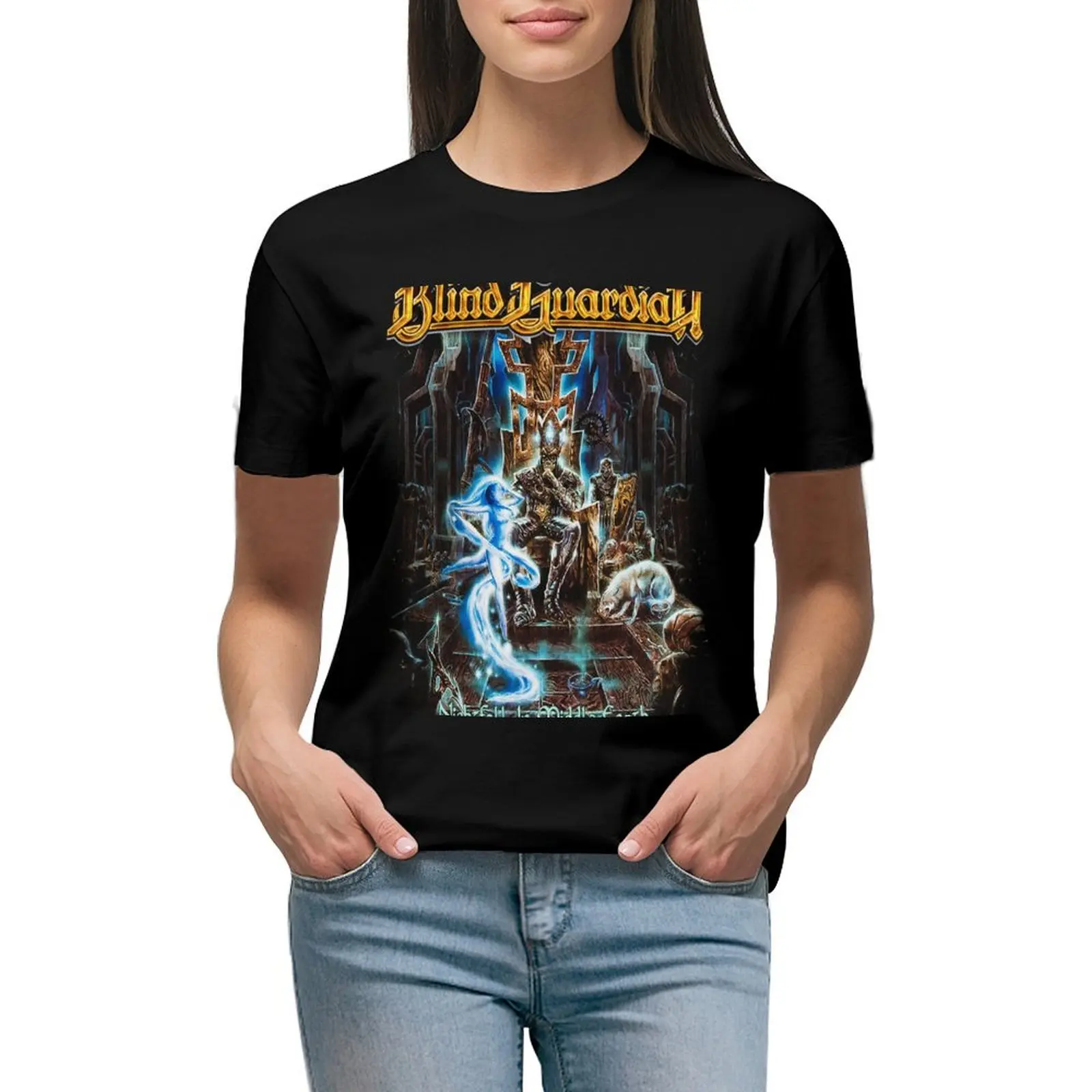 Blind Guardian - Nightfall In Middle Earth T-shirt Aesthetic clothing vintage clothes funny t shirts for Women